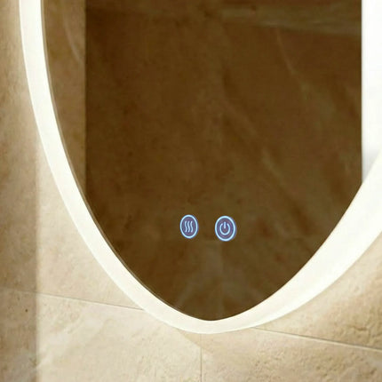 Oglindă baie LED ⌀80 cm rotundă, 3 nuanțe de lumină, dezaburire și touch control J-2027