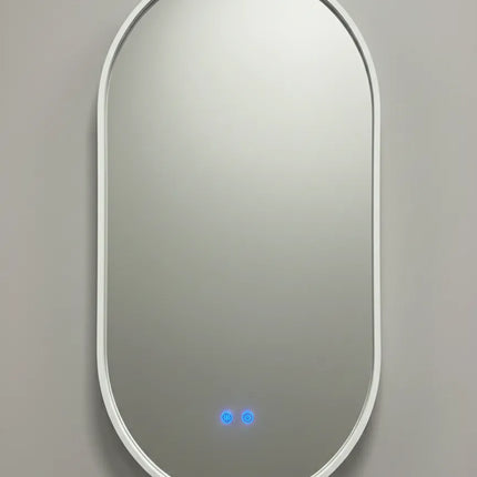 Oglindă baie LED 50x100 cm ovală, 3 nuanțe de lumină, anti-aburire și touch control J-3055