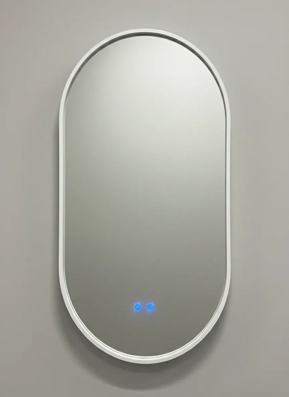 Oglindă baie LED 50x100 cm ovală, 3 nuanțe de lumină, anti-aburire și touch control J-3055