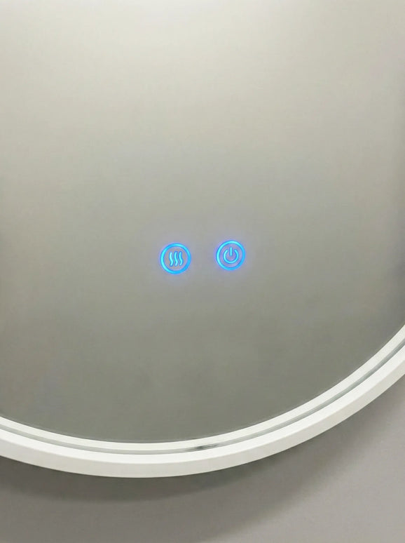 Oglindă baie LED 50x100 cm ovală, 3 nuanțe de lumină, anti-aburire și touch control J-3055