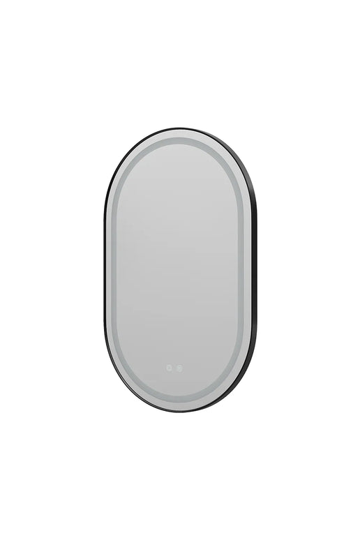 Oglindă LED H-3055 Negru cu bandă COB | 3 nuanțe de lumină & anti-aburire