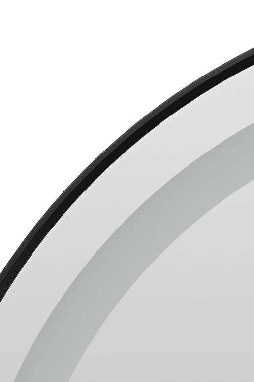 Oglindă LED H-3055 Negru cu bandă COB | 3 nuanțe de lumină & anti-aburire