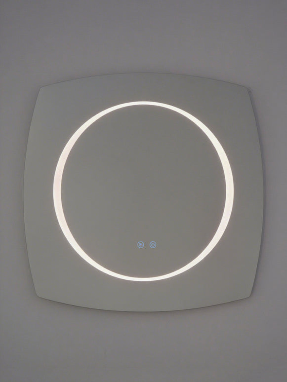 Oglindă Baie LED H-3075 cu 3 Nuante de Lumină, Dezaburire și Comutator Tactil – Design Modern