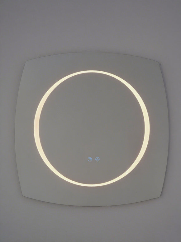 Oglindă Baie LED H-3075 cu 3 Nuante de Lumină, Dezaburire și Comutator Tactil – Design Modern