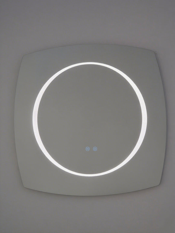 Oglindă Baie LED H-3075 cu 3 Nuante de Lumină, Dezaburire și Comutator Tactil – Design Modern