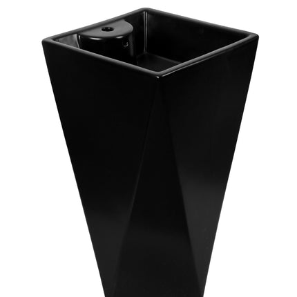 Lavoar freestanding ceramic H13-CBK-M – negru mat, formă piramidală