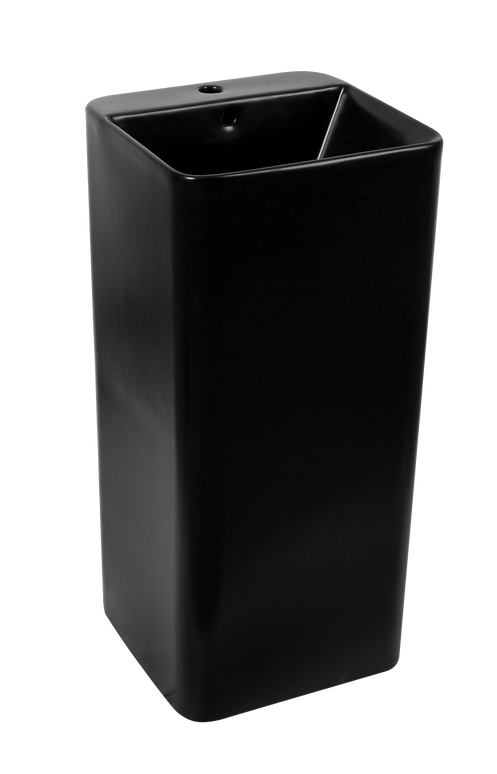 Lavoar freestanding ceramic H15-CBK-M – negru mat, formă pătrată