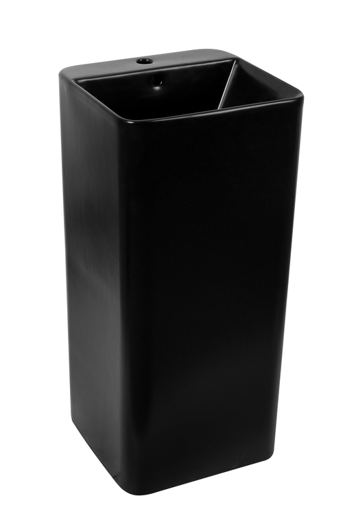 Lavoar freestanding ceramic H15-CBK-M – negru mat, formă pătrată