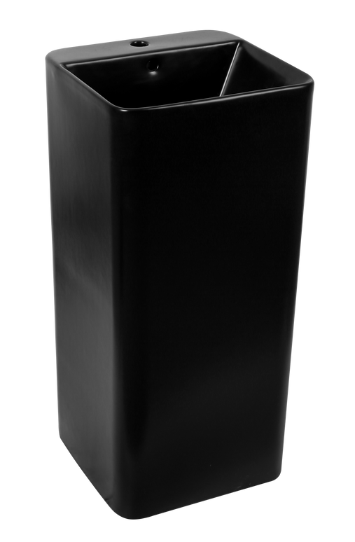 Lavoar freestanding ceramic H15L-CBK-M– negru mat, exterior striat