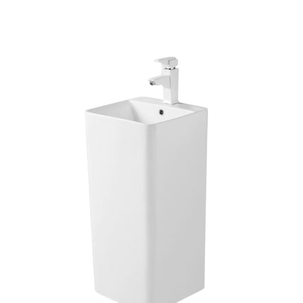 Lavoar freestanding H15 alb – design pătrat minimalist