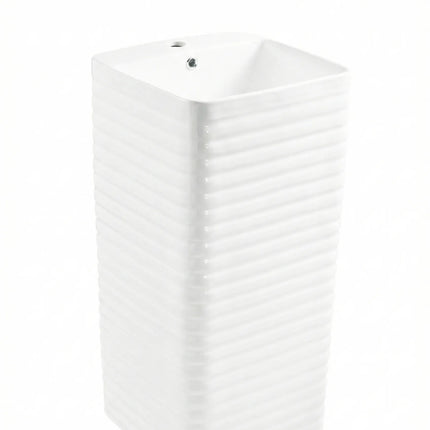 Lavoar freestanding ceramic H15L – alb lucios, formă dreptunghiulară