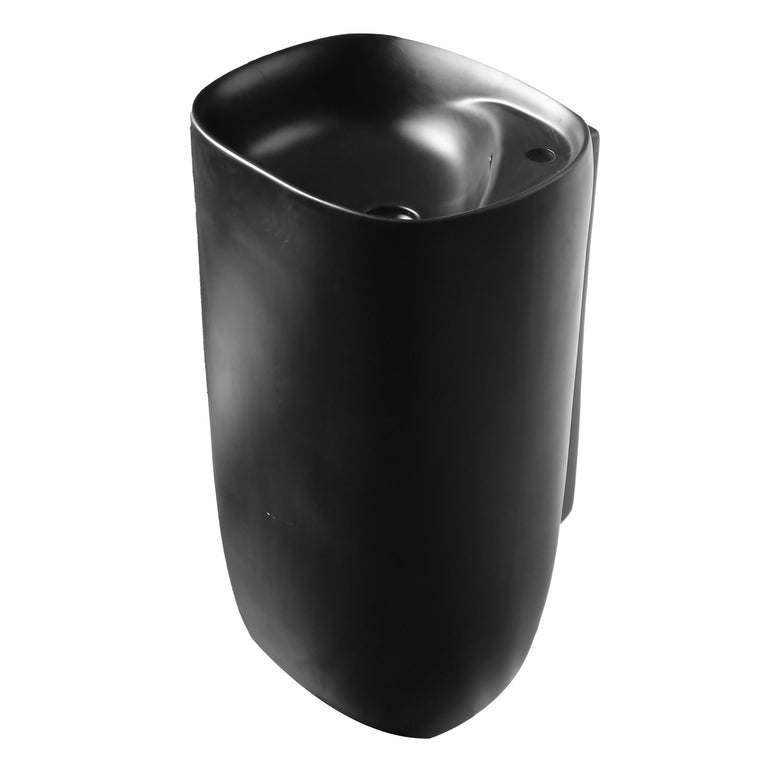 Lavoar freestanding ceramic H18-CBK-M – negru mat, formă ovală
