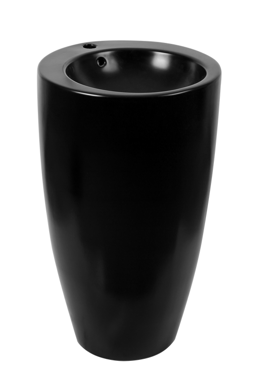 Lavoar freestanding ceramic H20-CBK-M – negru mat, formă conică