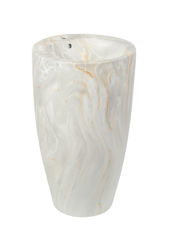 Lavoar freestanding ceramic H20 Marble – alb mat marmorat