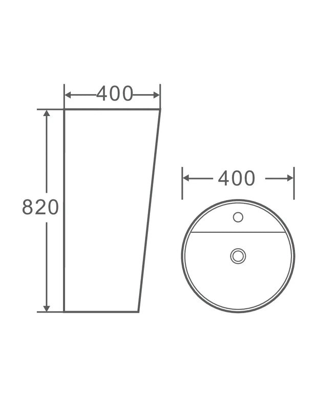 Lavoar ceramic freestanding H24 – alb lucios, design minimalist