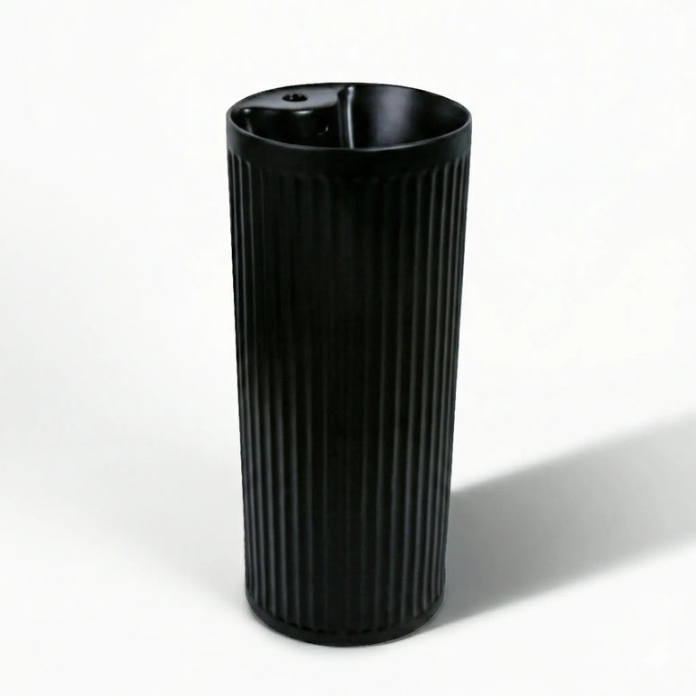 Lavoar freestanding ceramic H25-CBK-M – negru mat, exterior striat