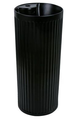 Lavoar freestanding ceramic H25-CBK-M – negru mat, exterior striat