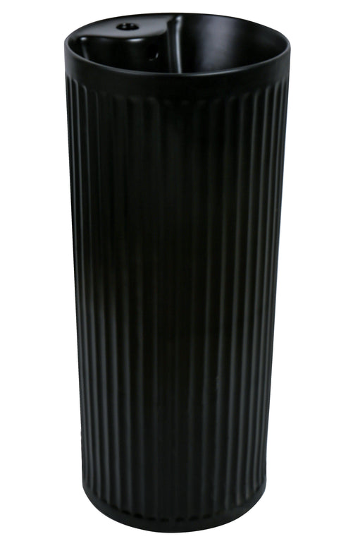 Lavoar freestanding ceramic H25-CBK-M – negru mat, exterior striat