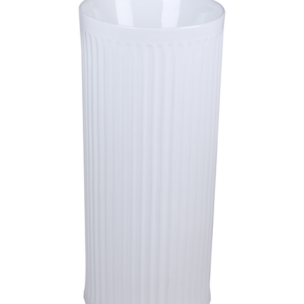 Lavoar freestanding ceramic H25B – alb lucios, design canelat vertical