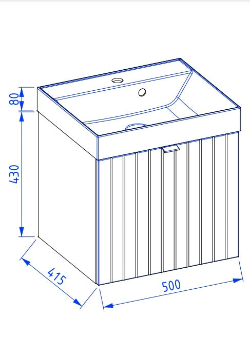 Mobilier de baie suspendat Harmo, Cashmere