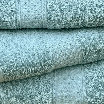 Set 3 prosoape baie, bumbac 100%, ALBASTRU DESCHIS, 75×150 cm + 40×80 cm + 50×80 cm