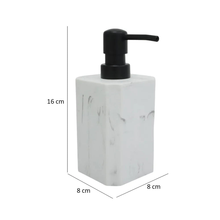 Set 3 piese accesorii de baie alb marmurat
