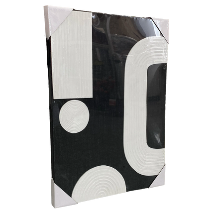 Tablou abstract monocrom 60×80 cm – alb-negru | Olivy