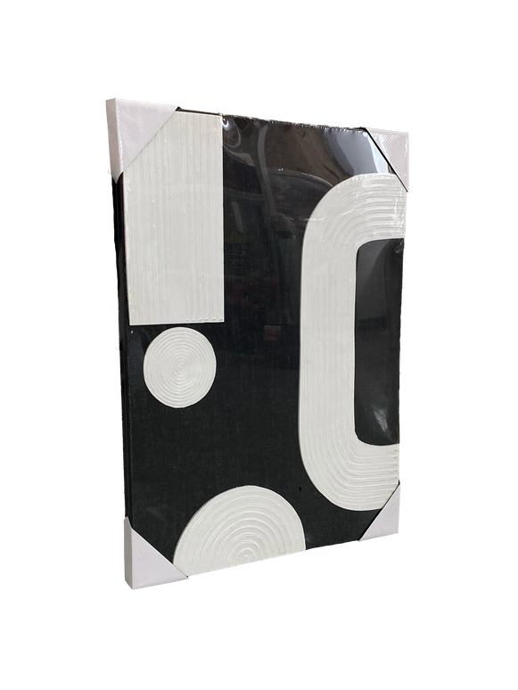 Tablou abstract monocrom 60×80 cm – alb-negru | Olivy