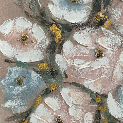 Tablou abstract cu accente aurii – 80×120 cm | Olivy