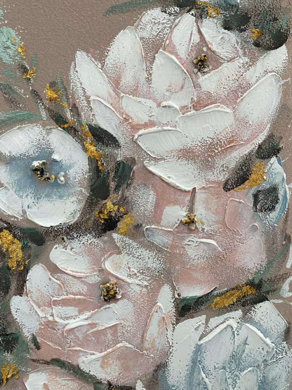 Tablou abstract cu accente aurii – 80×120 cm | Olivy