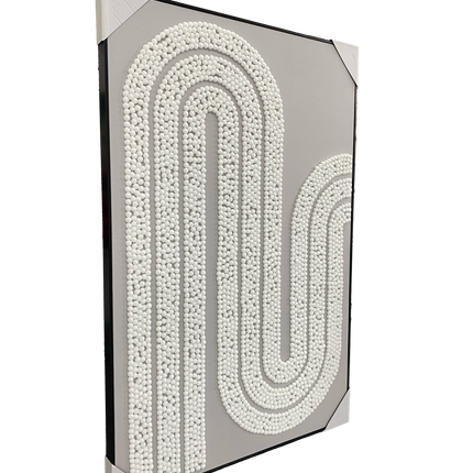 Tablou bej texturat în relief – 82×122 cm | Olivy