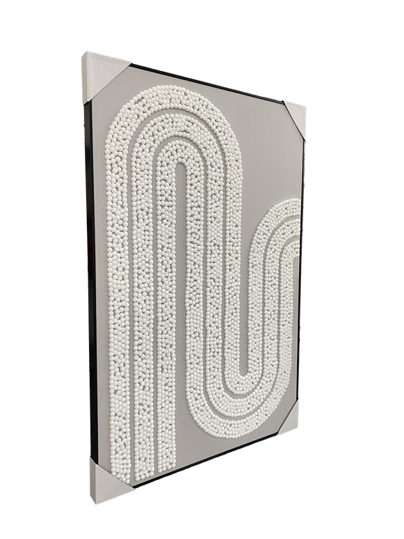 Tablou bej texturat în relief – 82×122 cm | Olivy