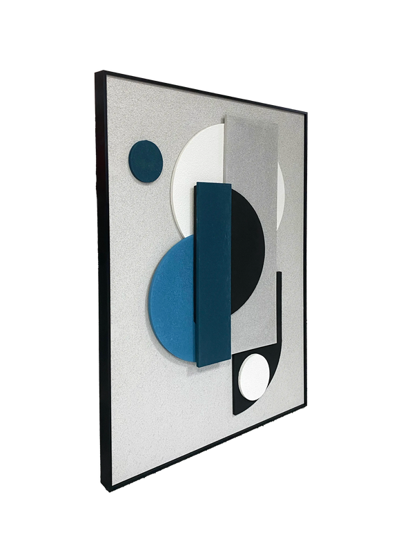 Tablou abstract geometric în relief – 60×80 cm | Olivy