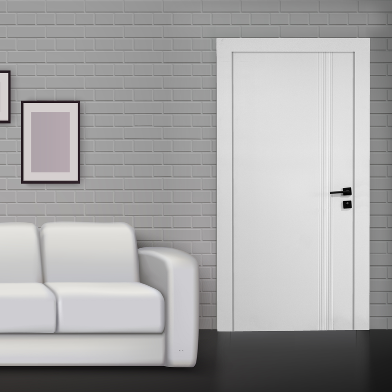 Ușă de interior albă JY-003 cu toc reglabil – stil modern minimalist, complet echipată, livrare rapidă www.olivy.ro