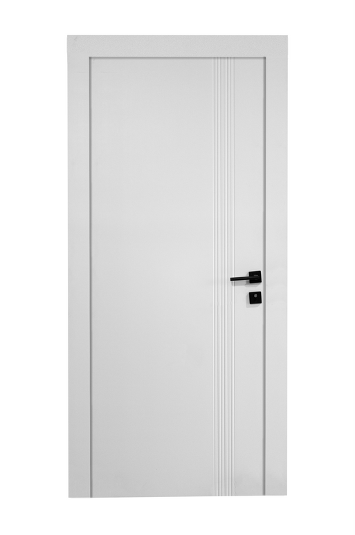 Ușă de interior albă JY-003 cu toc reglabil – stil modern minimalist, complet echipată, livrare rapidă www.olivy.ro