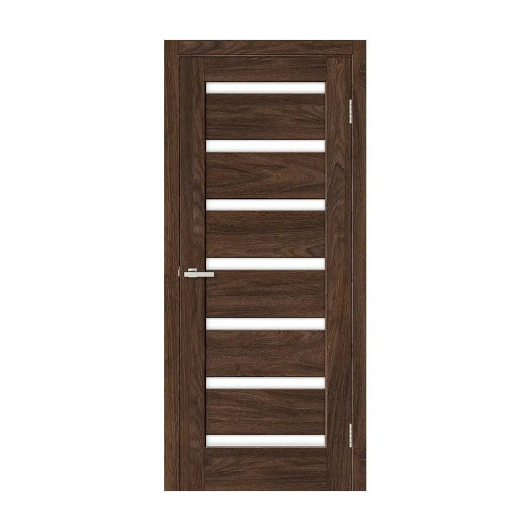 Ușă interior Rino 07 Takoma Oak – cu sticlă mată verticală și toc reglabil Omis