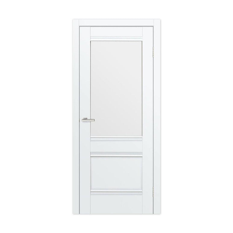 Ușă de interior Valencia white silk mat cu sticlă mată