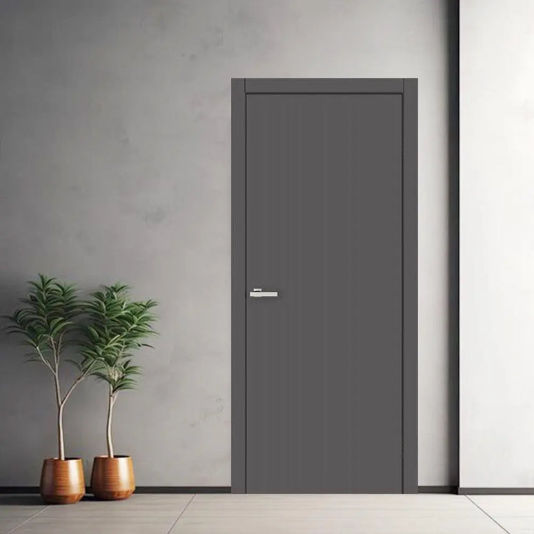 Ușă interior Blank Graphite – complet echipată, cu toc reglabil Omis
