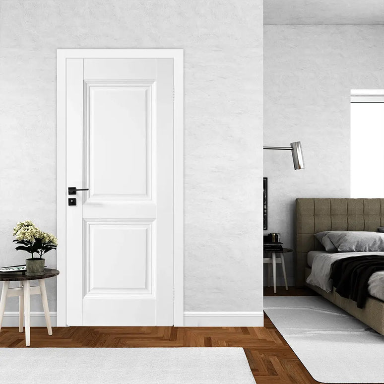 Ușă de interior albă JYA-067 cu toc reglabil – modernă, ușor de montat www.olivy.ro