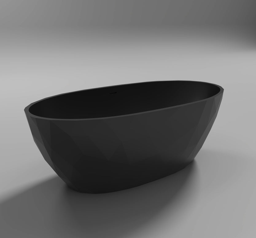 Cada din acril freestanding Iolanda JL6815 negru www.olivy.ro