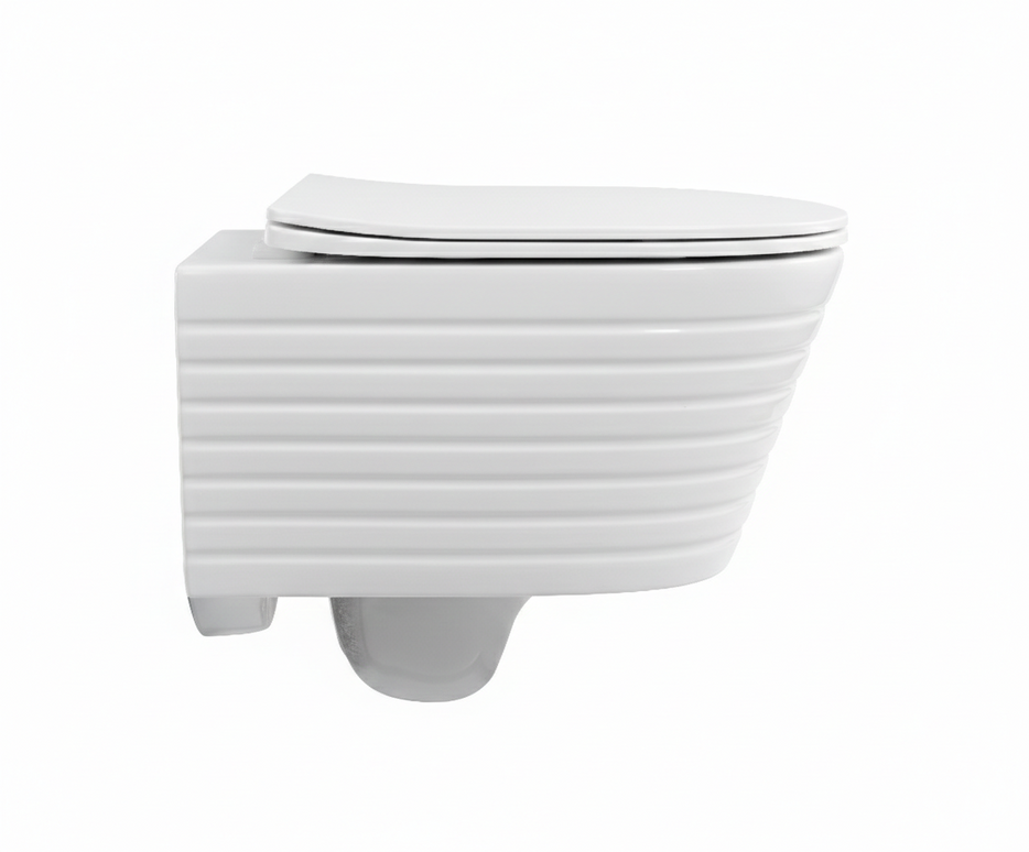 Vas WC Suspendat Rimless – Alb Lucios Striat