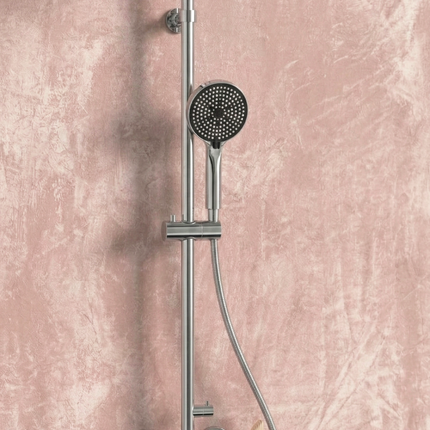 Coloană de duș 3 funcții – Mevai – Crom + Rose gold