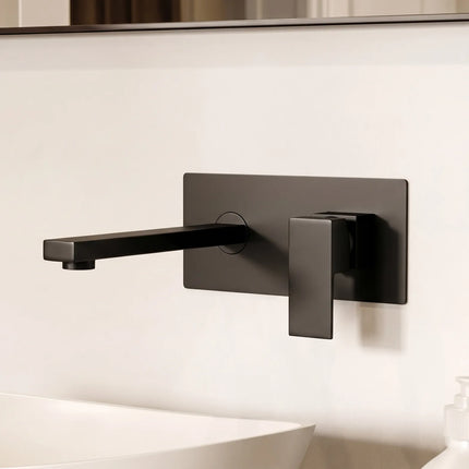 Baterie lavoar încastrată JH-18122 – negru mat
