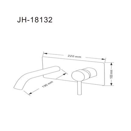 Baterie lavoar încastrată JH-18132 – negru mat