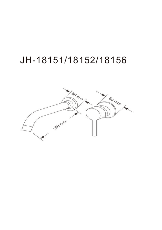Baterie lavoar încastrată JH-18151 – crom