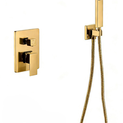 Set duș încastrat JH-19621 cu duș fix – auriu