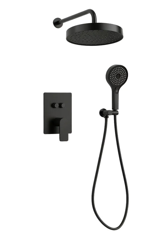 Set duș încastrat JH-2003-2 cu duș fix și pară de duș – negru mat