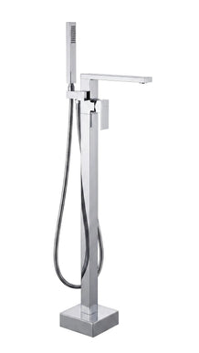 Baterie cadă freestanding JH-9001 cu duș de mână – crom
