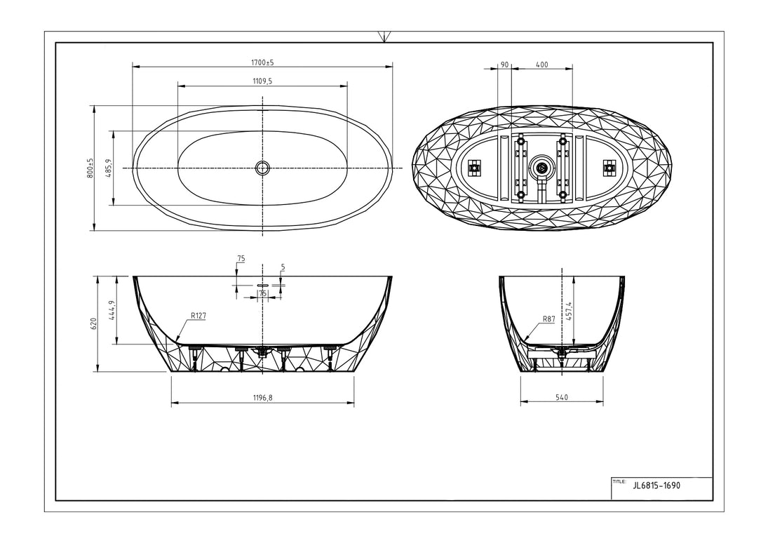 Cada din acril freestanding Iolanda JL6815
