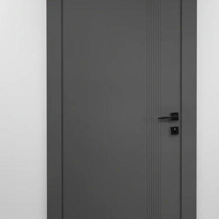 Usa JY 003 cu riflaj antracit lemn stratificat